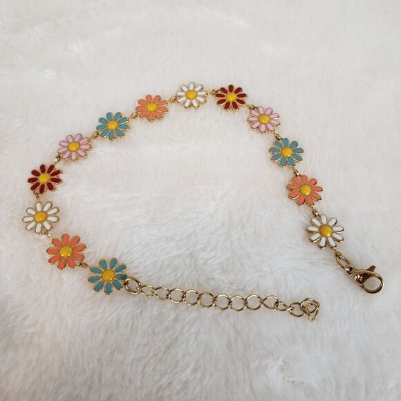Floral Charm Bracelet in Multicolor - Picture 1 of 2